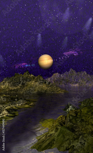 Fototapeta Naklejka Na Ścianę i Meble -  espace - galaxie lointaine