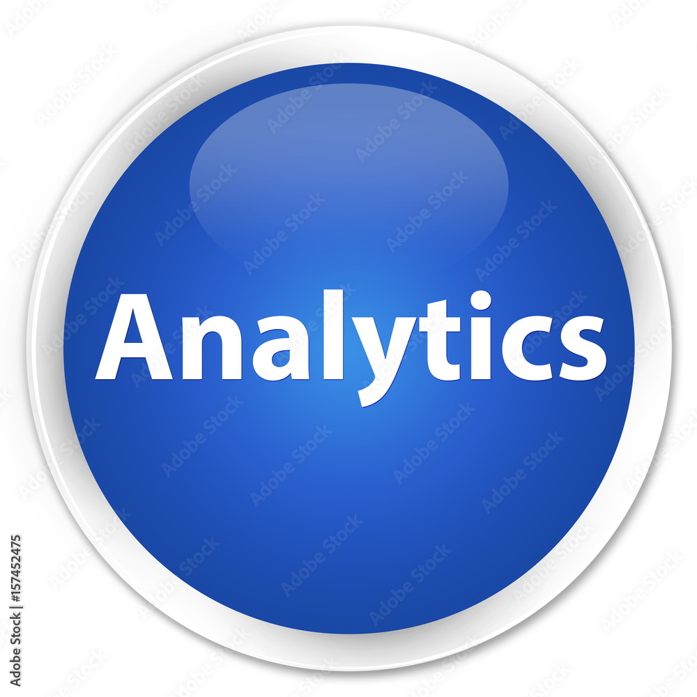 Analytics premium blue round button Analytics premium blue round button