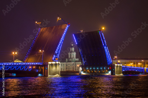 divorced palace bridge in st. petersburg photo