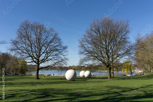 Wiese, Kugeln, Aasee Münster