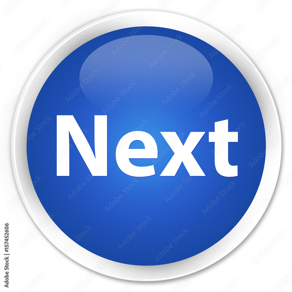 Next premium blue round button Next premium blue round button