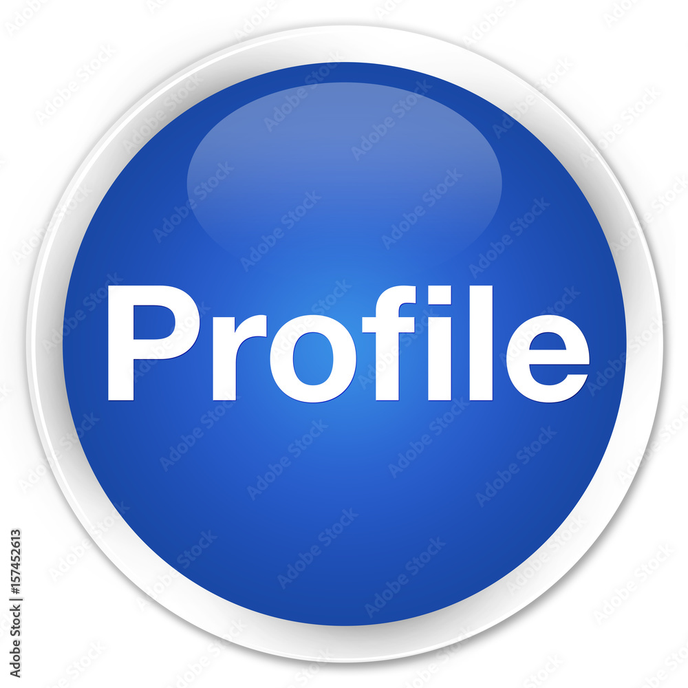 Profile premium blue round button Profile premium blue round button