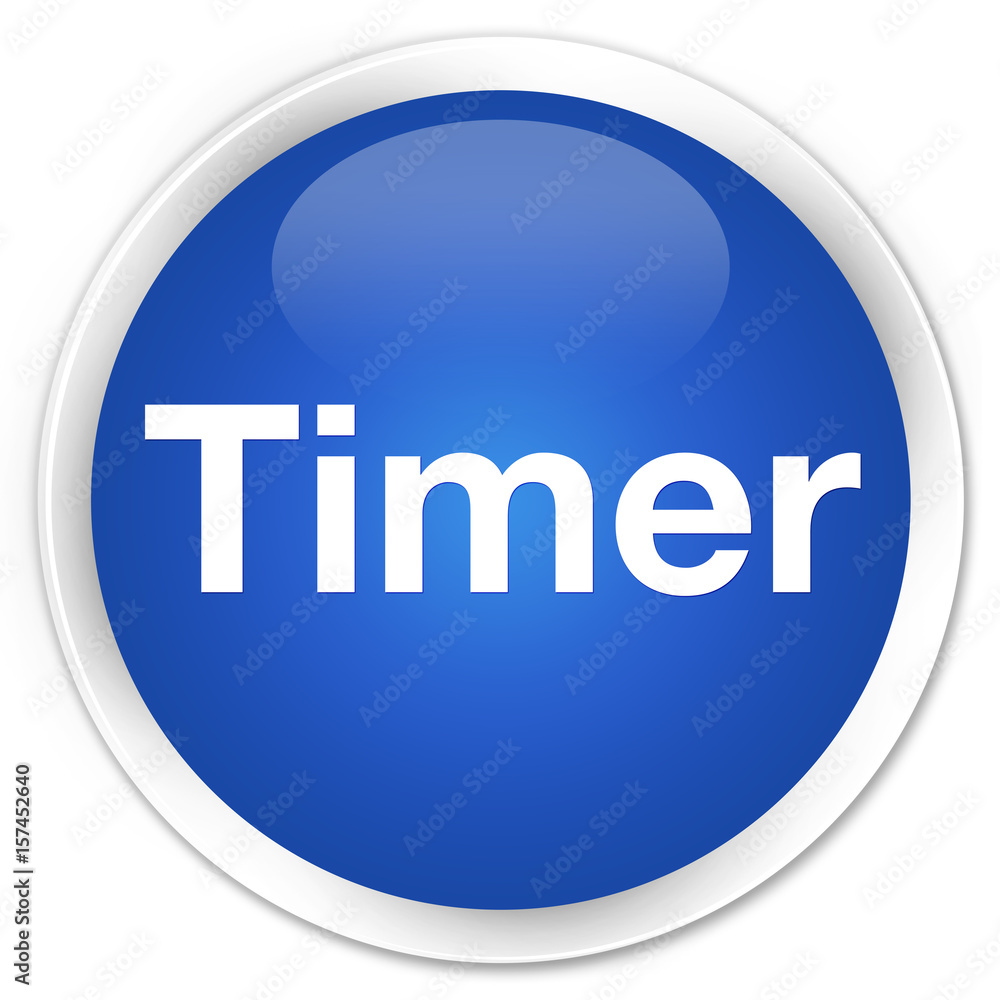 Timer premium blue round button Timer premium blue round button