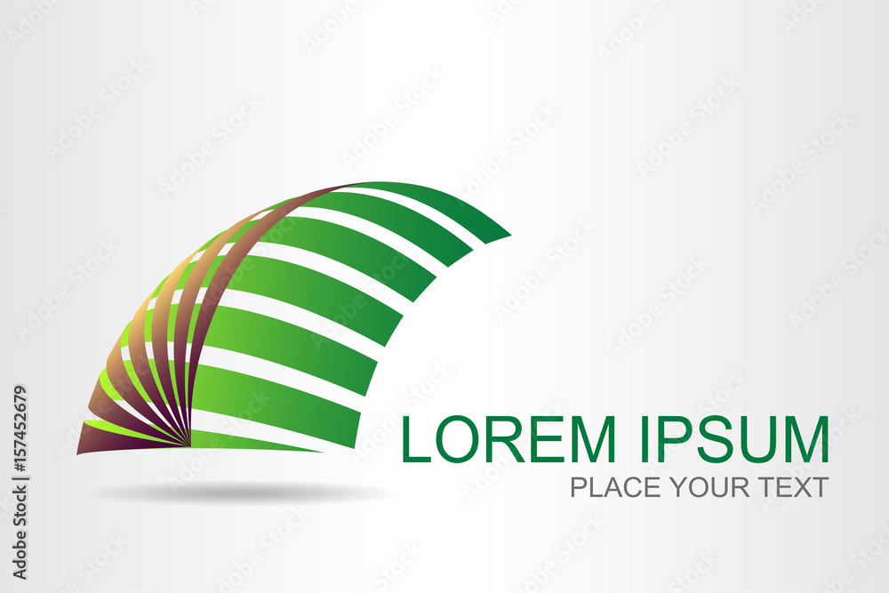 Logo stylized spherical surface with abstract shapes Logo stylized spherical surface with abstract shapes