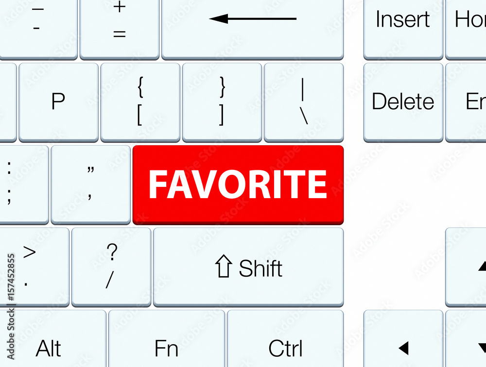 Favorite red keyboard button Favorite red keyboard button