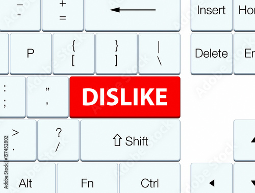 Foto Dislike red keyboard button