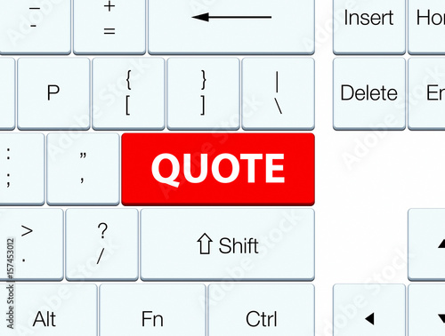 Quote red keyboard button