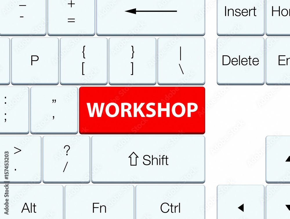 Workshop red keyboard button Workshop red keyboard button
