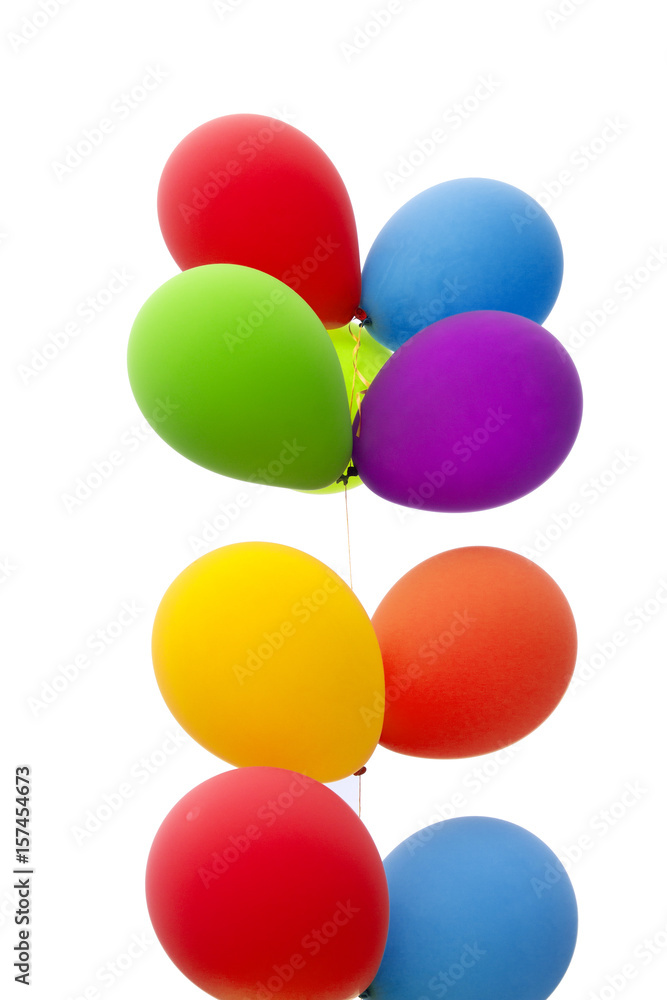 Gas balloons floating in the sky. Gas balloons floating in the sky.