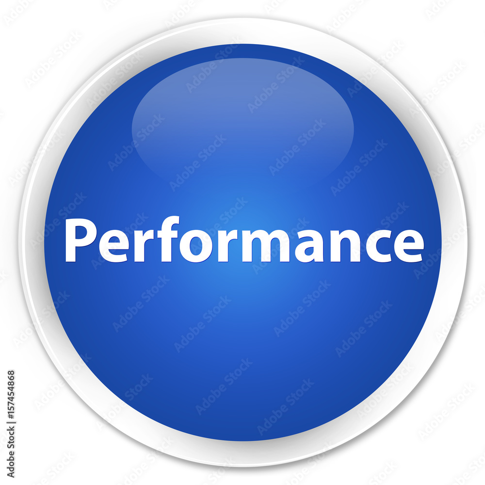 Performance premium blue round button Performance premium blue round button