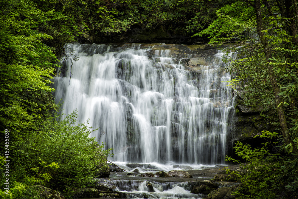 Meigs Falls in the Great Smoky Mountains National Park on a lovely spring morning.