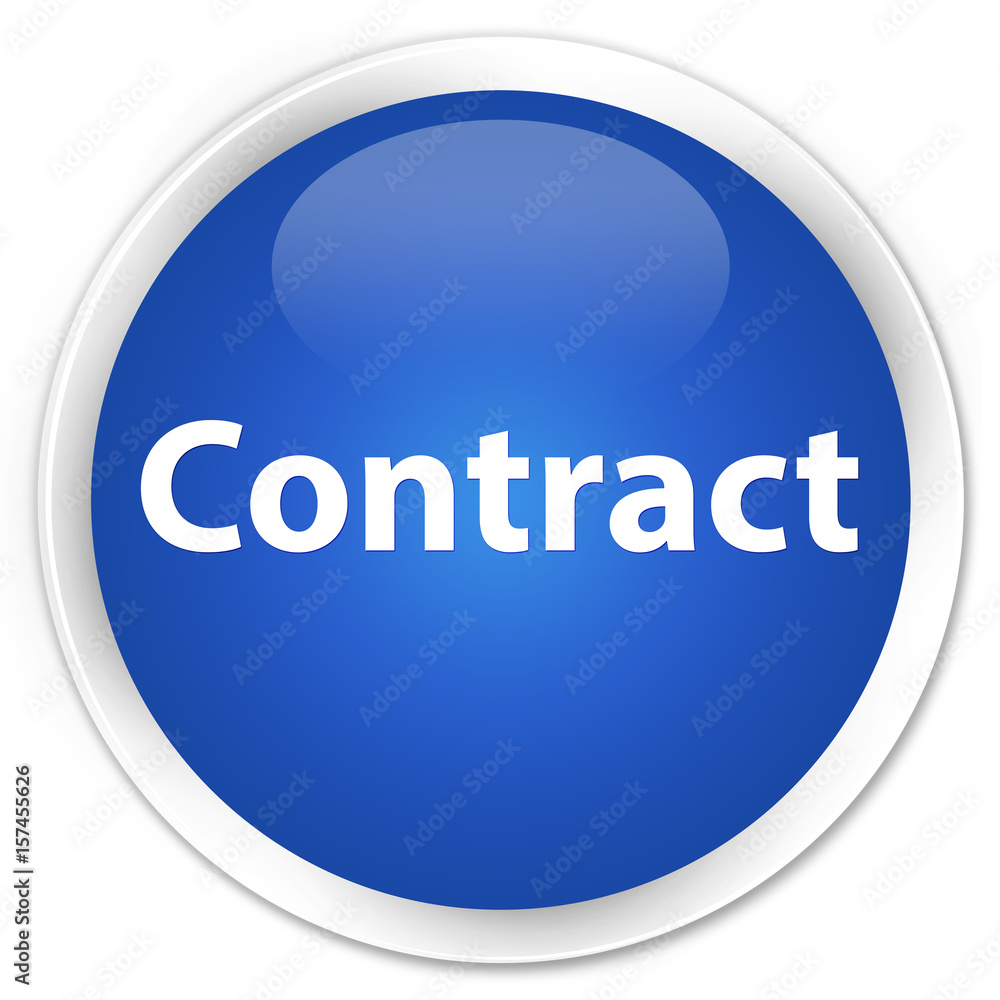 Contract premium blue round button Contract premium blue round button
