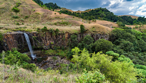 Waterfall near Monks Cowl in the Drakensberg Mountains in KwaZulu-Natal photo