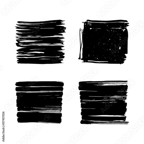 Hand drawn scribble frames with place for text. Grunge background texture