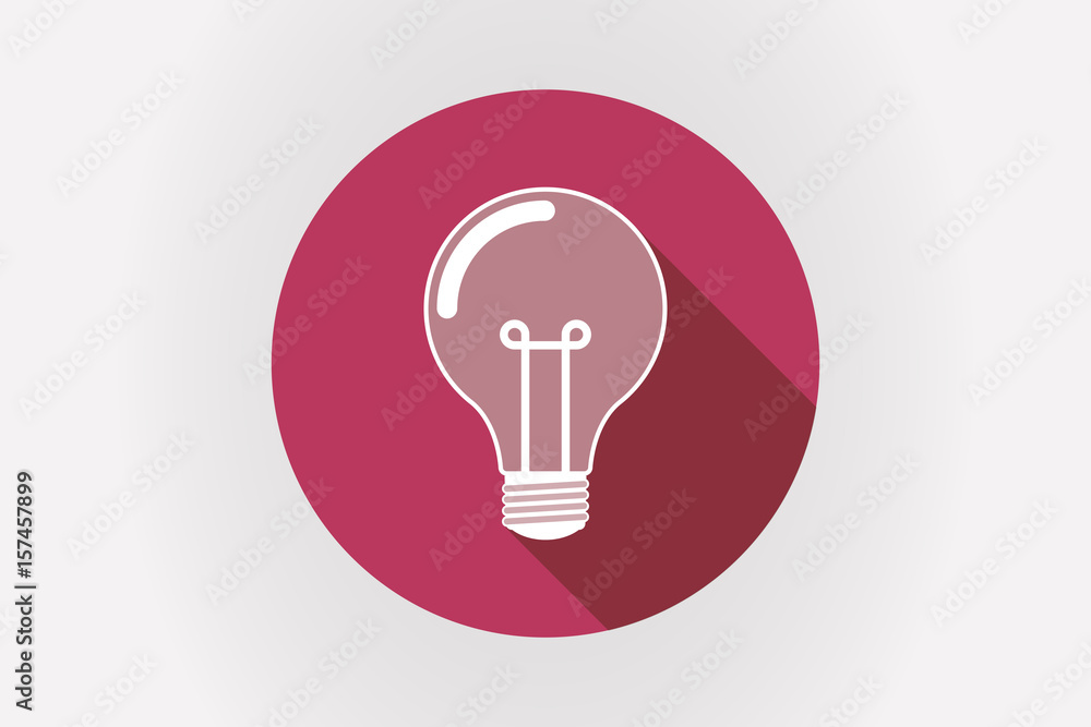 Long shadow Japan flag with a light bulb Long shadow Japan flag with a light bulb