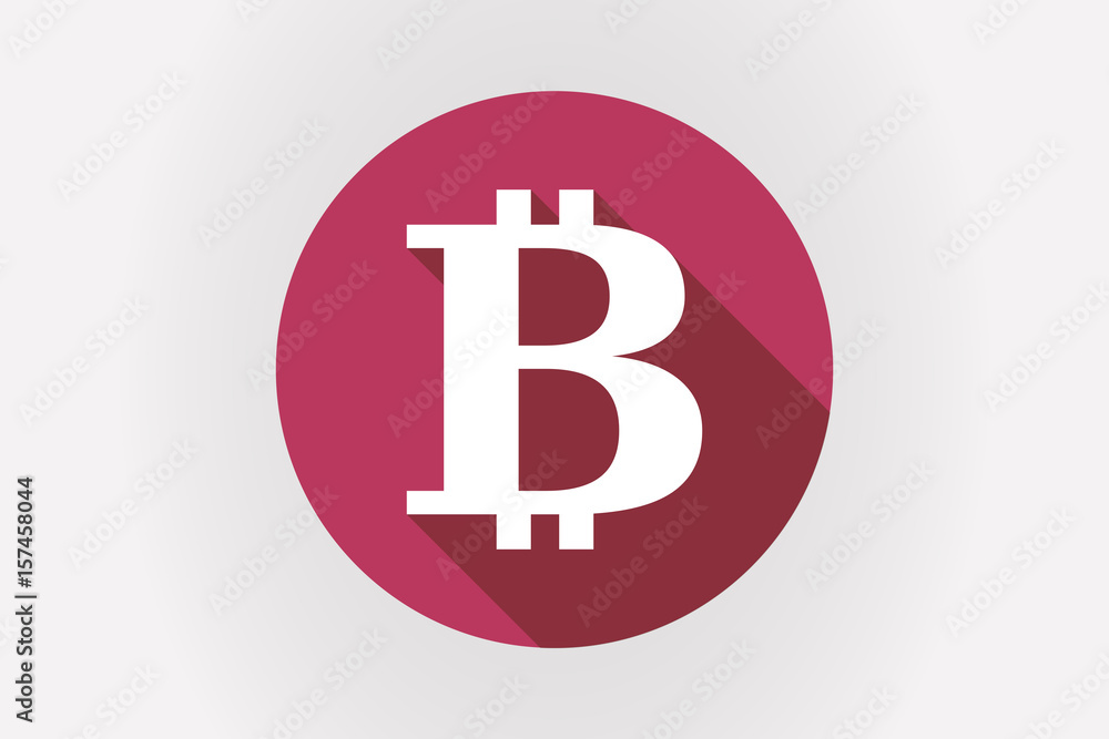 Long shadow Japan flag with a bit coin sign Long shadow Japan flag with a bit coin sign