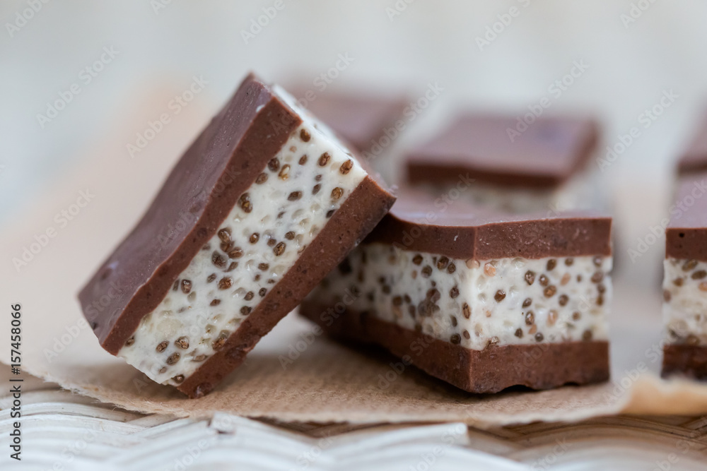 Delicious homemade chocolate covered marshmallow