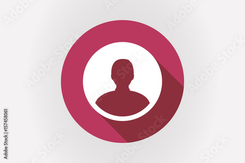 Long shadow Japan flag with a male avatar