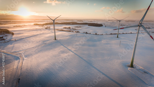 wind mill aerial view