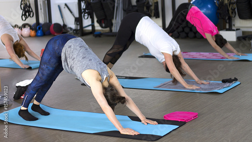 Group yoga class