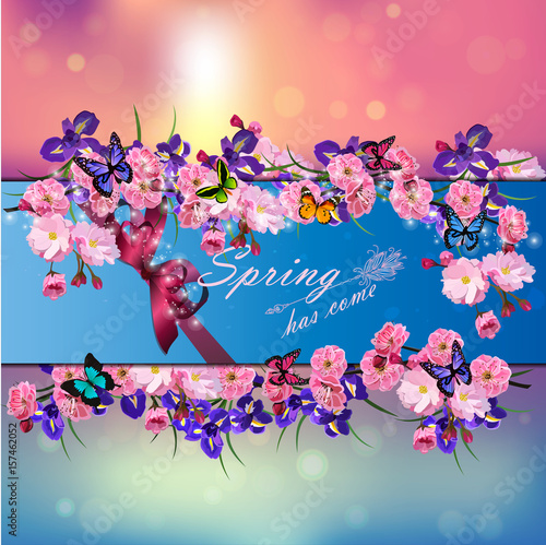 Fototapeta Naklejka Na Ścianę i Meble -  red cherry flower