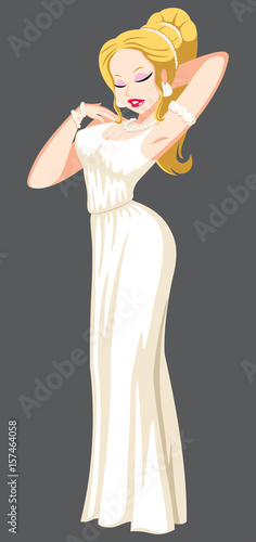 Aphrodite Isolated / Greek goddess Aphrodite on grey background.