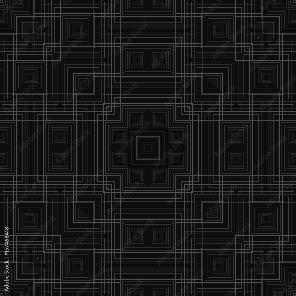 Seamless geometric pattern. Black and white vector background