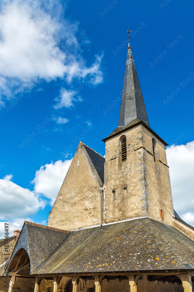 Saint Etienne church in Cheverny near the castle. France