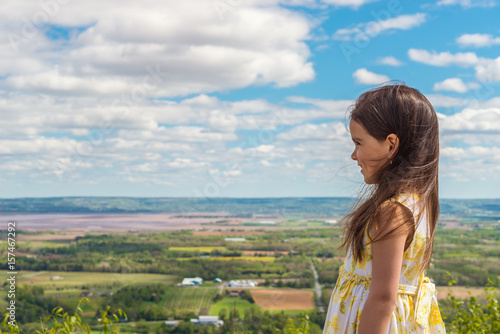 Little girl looking at Annapolis Valley
