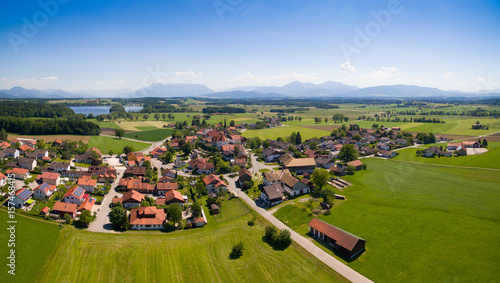 Panorama-Luftbild: Leobendorf, Bayern, im Sommer photo