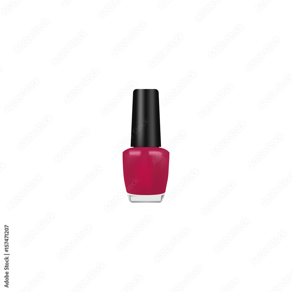Realistic Nail Polish Element. Vector Illustration Of Realistic Varnish
