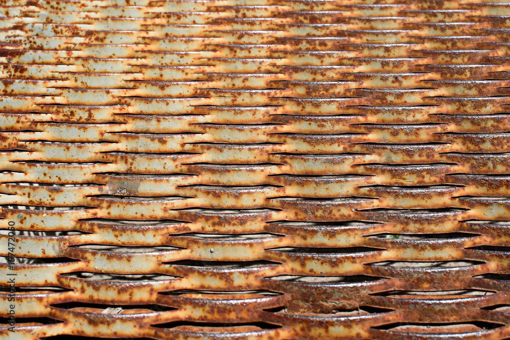 Old grate covered with rust Old grate covered with rust