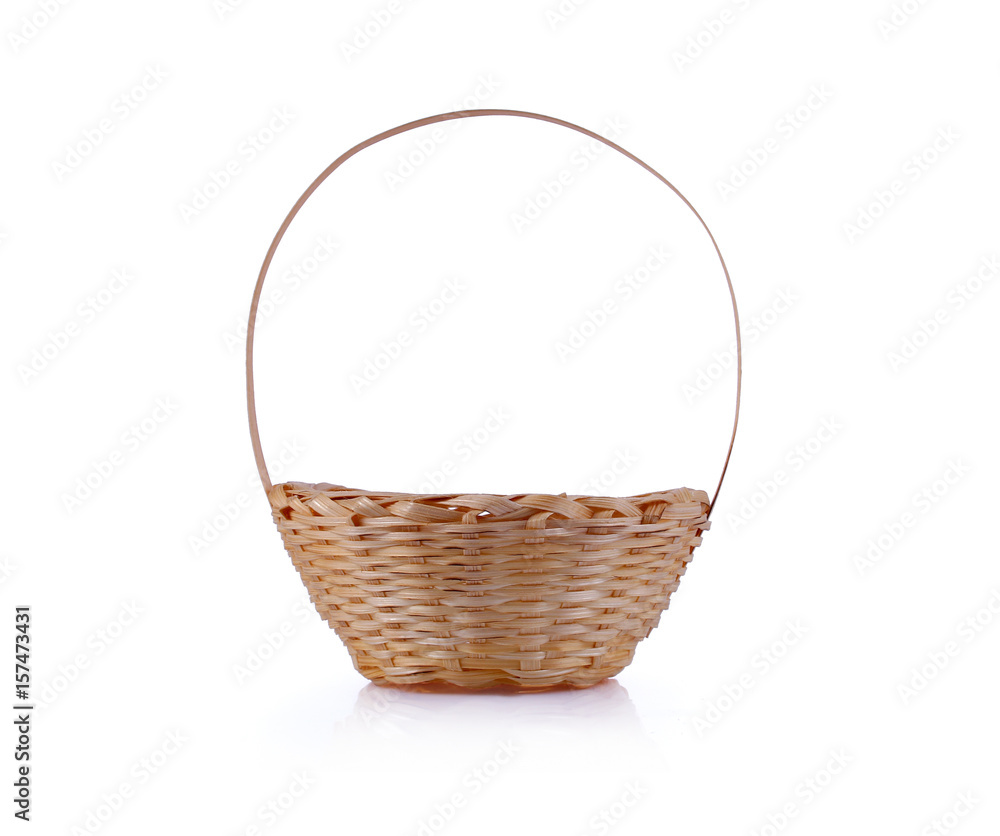 wicker basket isolate on white background wicker basket isolate on white background