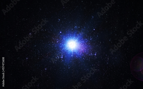 Abstract beautiful galaxy backgrounds and lens flare lights