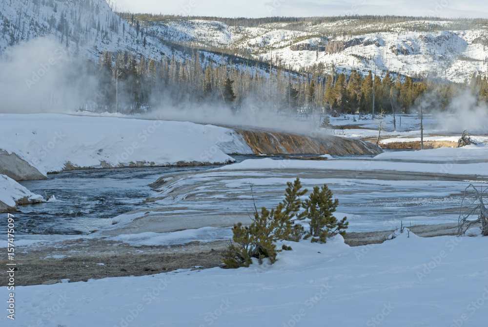 Iron Spring Creek, Winter, Yellowstone NP