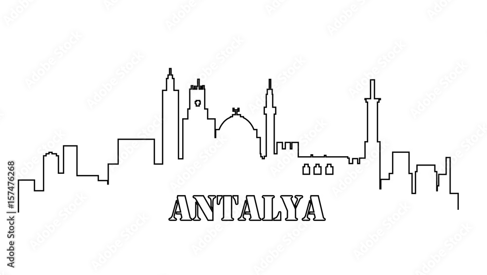Naklejka premium Antalya Skyline