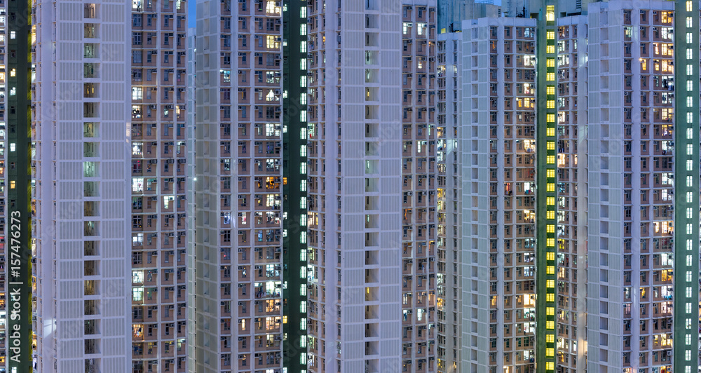Building facade at night Building facade at night