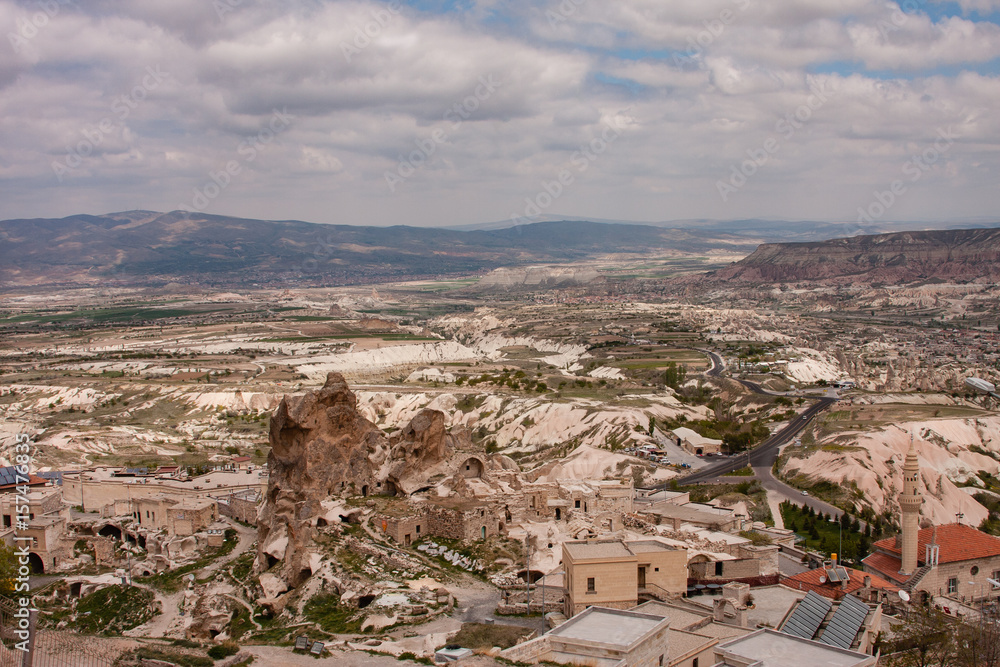 Fototapeta premium Cappadocia landscape shot on cloudy day