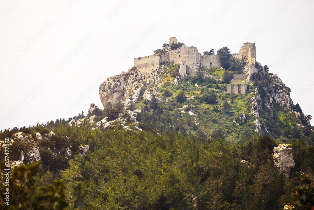Kantara castle on the rock, North Cyprus
