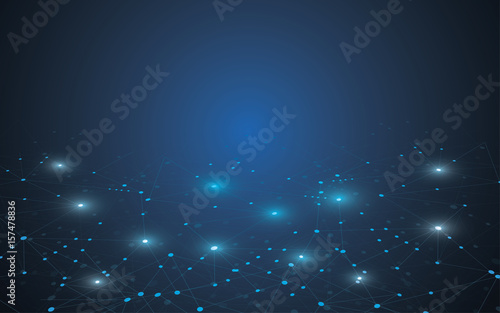 Technology connection dot and line concept background, Connect futuristic . Vector illustration
