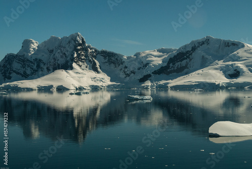 Antarctic mountain reflection in Paradise Bay