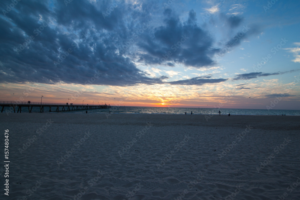 Obraz premium Sunset on beautiful beach