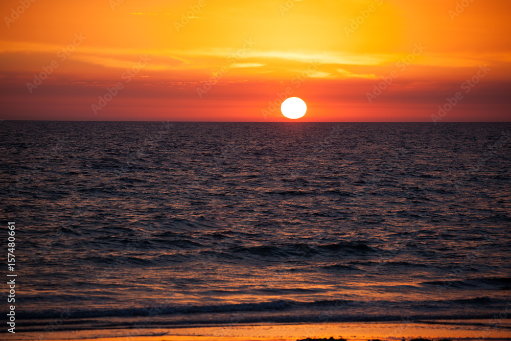 sunset at Glenelg beach Adelaide Australia