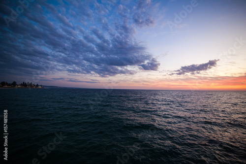 sunset at Glenelg beach Adelaide Australia photo