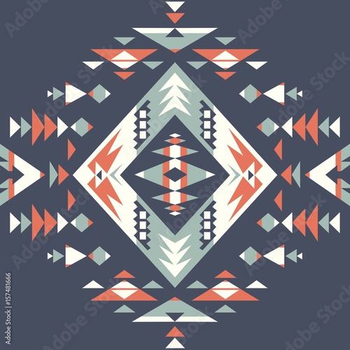 Ethnic pattern textures. Navajo geometric print. Rustic decorative ornament. Abstract geometric pattern. Native American pattern. Ornament for the design of clothing
