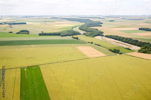 Принти на полотні Aerial photograph area on agriculture