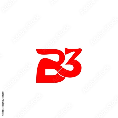 letter B3 logo vector
