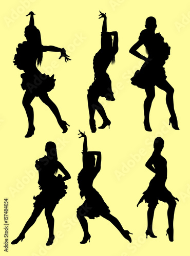 Tango salsa dancer silhouette. Good use for symbol, logo, web icon, mascot, sign, or any design you want.