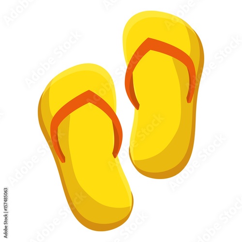 flip flops isolated icon vector illustration design