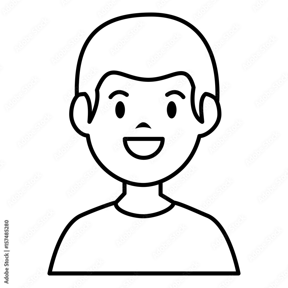 little boy avatar character vector illustration design